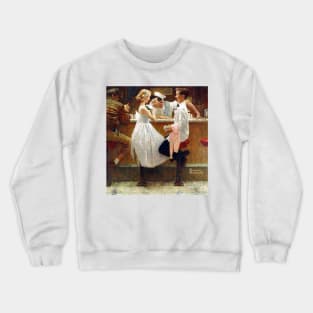 Norman Rockwell After The Prom 1957 Portrait Crewneck Sweatshirt